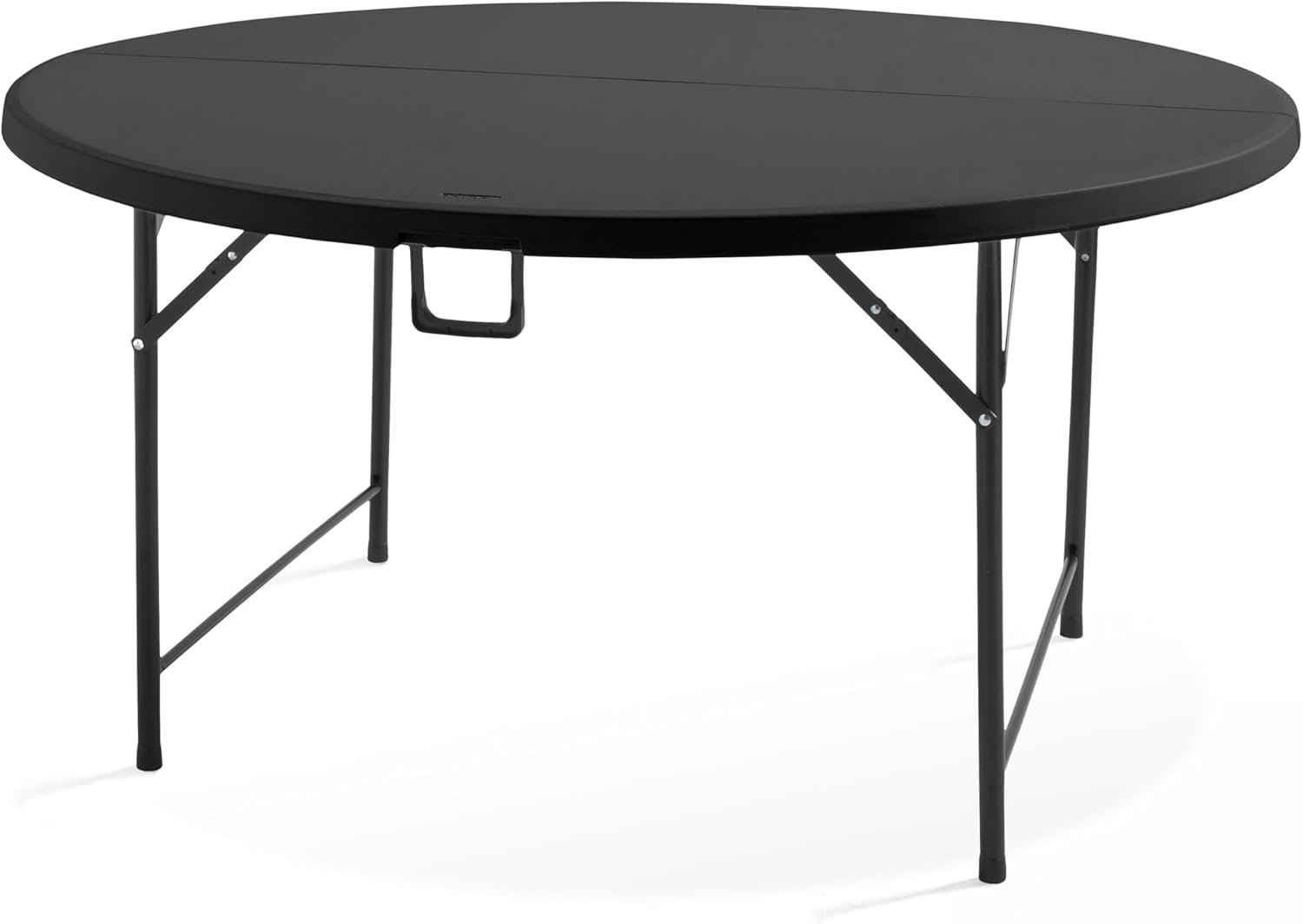 Table pliante ronde noire 8 personnes